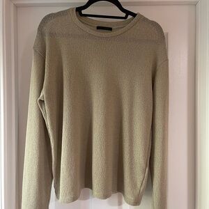 Zara Khaki Knit Long Sleeve Sweater